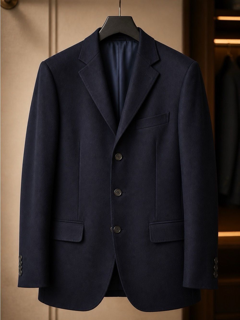 NAVY BLUE 3 BUTTON 100% WOOL MARKS & SPENCER 44L